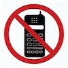 logo de téléphone portable barré pour faire savoir que les moniteur de tennis ne décroche pas leur portable lors des stages de tennis