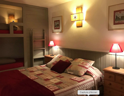 Chambre de l'hôtel La Source das le Val d'Allos lieu d'hébergement des stagiaires de tennis du val d'Allos international tennis camp